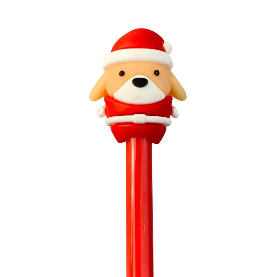 Christmas Gel Pens 10pcs Assorted Colours & Designs - Party Owls