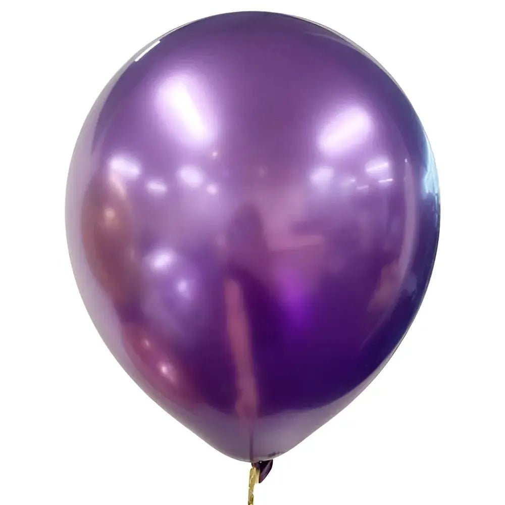 Chrome Purple Latex Balloons 30cm (12") 10pk - Party Owls