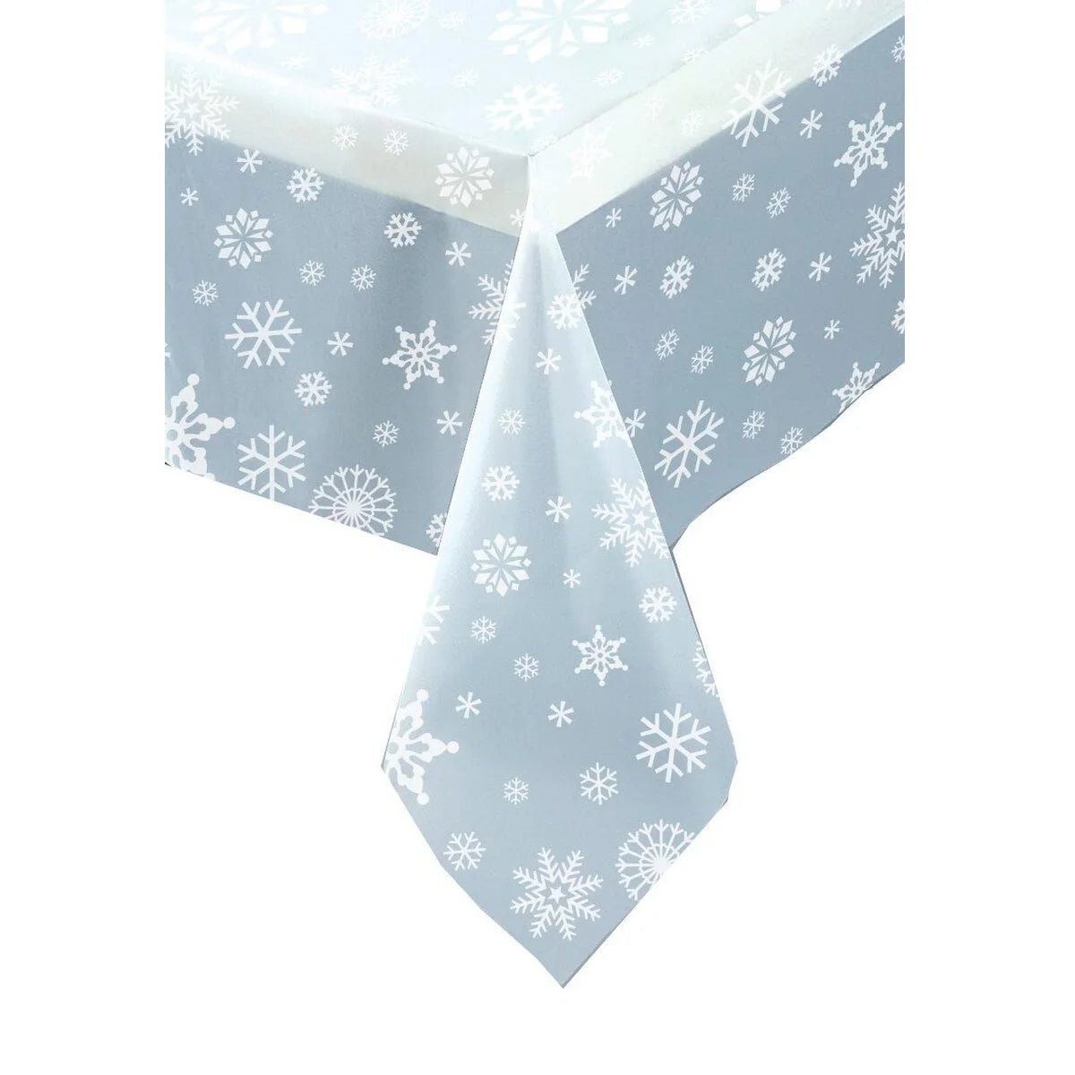 Clear Frozen Snowflakes Plastic Table Cover 137cm x 274cm - Party Owls