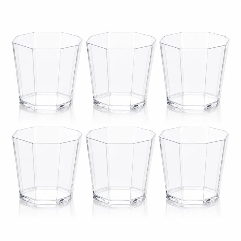 Clear Hexagonal Dessert Cups 55ml 20pcs (4.8cm x 5.5cm) - Party Owls