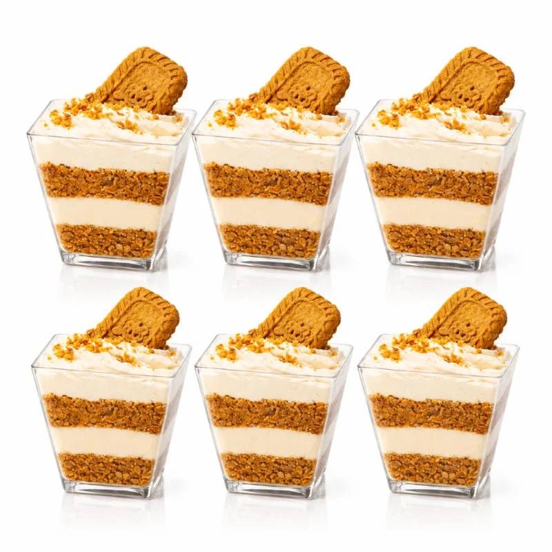 Clear Mini Square Dessert Cups 50ml 20pcs (4.8cm x 5cm) - Party Owls