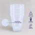 Clear Plastic Party Cups 200ml 50pcs Bulk Pack - Party Owls