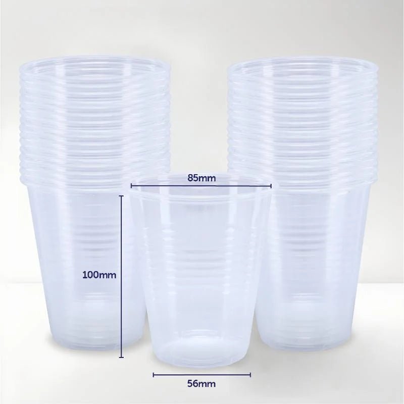 Clear Plastic Party Cups 350ml 50pcs Bulk Pack - Party Owls