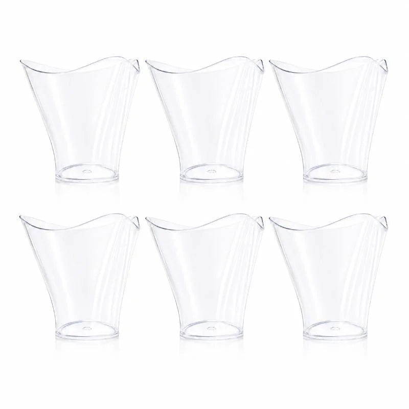 Clear Triangular Dessert Cups 75ml 20pcs (7.5cm x 6.5cm) - Party Owls
