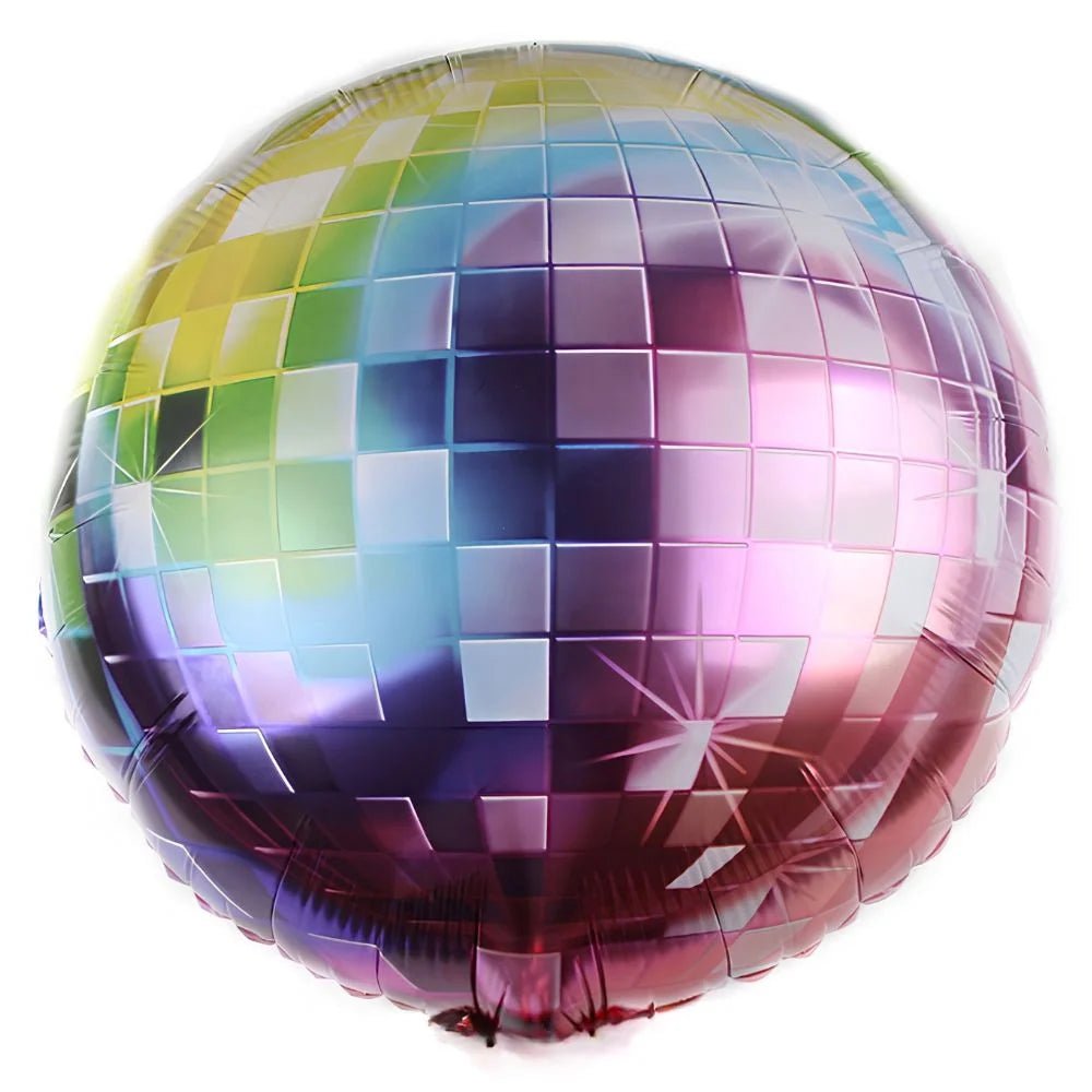Coloured Disco Ball Foil Balloon 45cm (18") - Party Owls