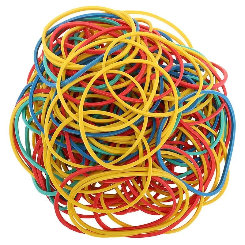 Coloured Rubber Bands 100g Mixed Sizes - Party Owls