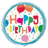 Colourful Happy Birthday Foil Balloon 45cm (18") - Party Owls