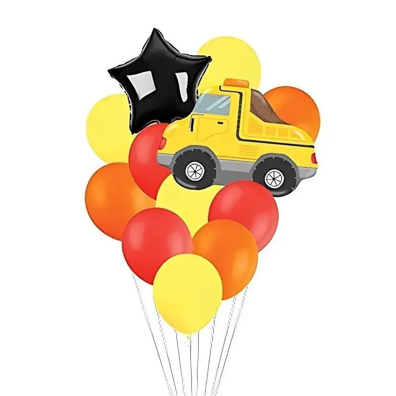 Construction Party Balloon Bouquet 12pk Road Works - Party Owls