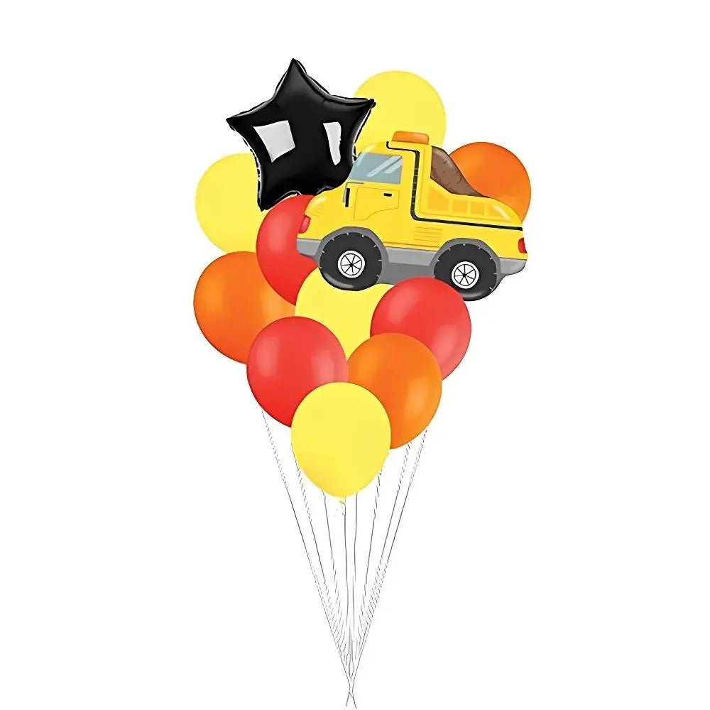 Construction Party Balloon Bouquet 12pk Road Works - Party Owls