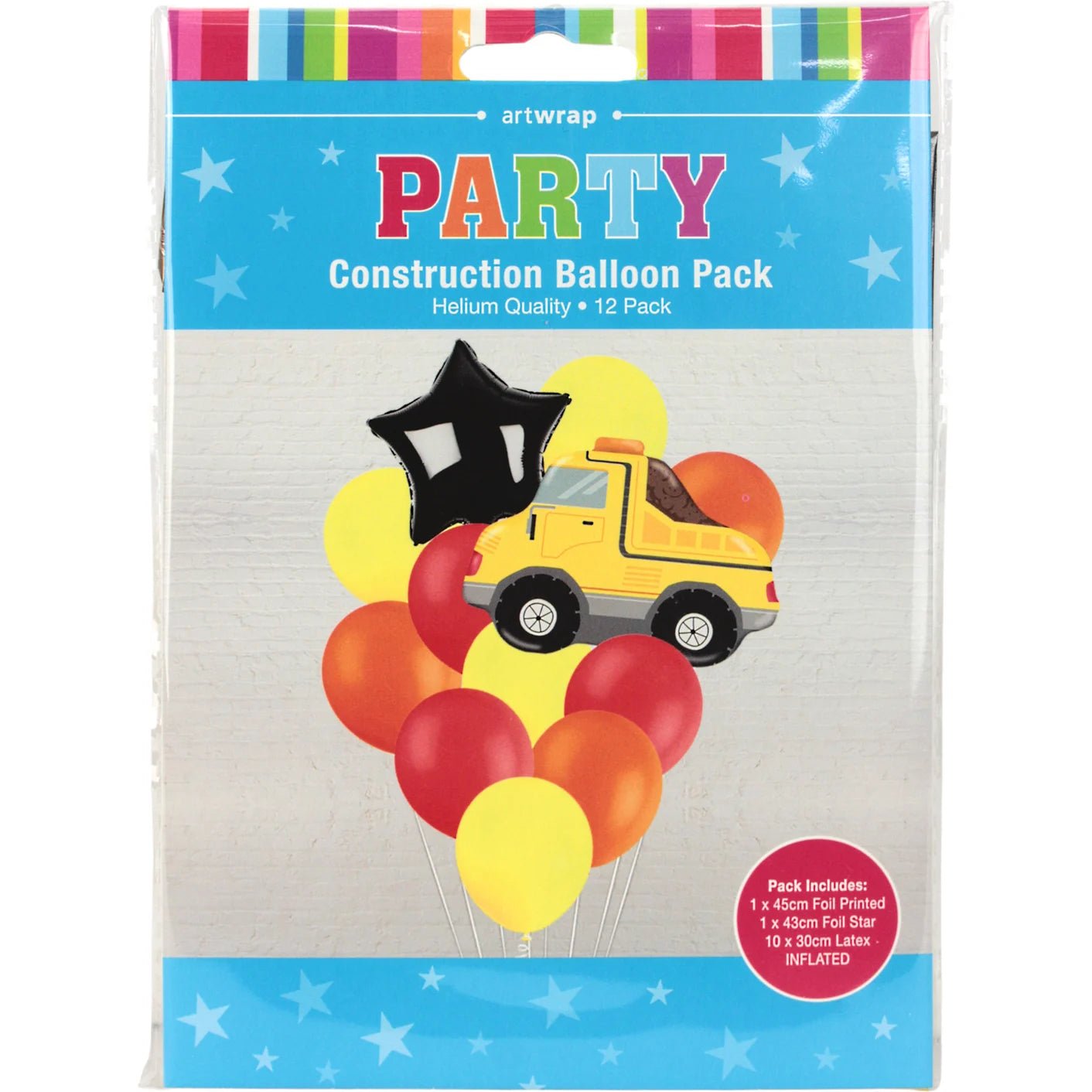 Construction Party Balloon Bouquet 12pk Road Works - Party Owls
