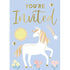 Dainty Unicorn Party Invitations 8pk With Envelopes - Party Owls