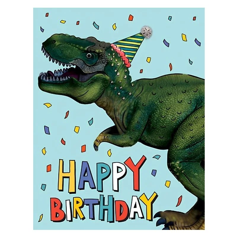 Dinosaur Small Birthday Card 8.5cm x 11cm With White Envelope - Party Owls