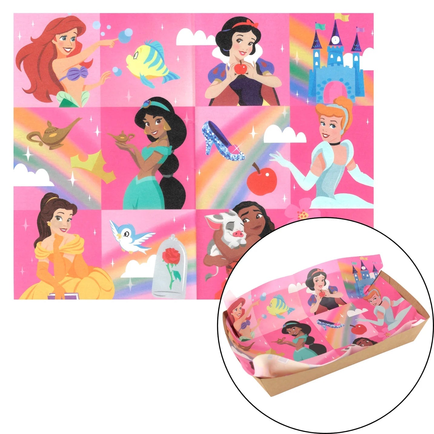 Disney Princess Grease Proof Papers 8pk - Party Owls