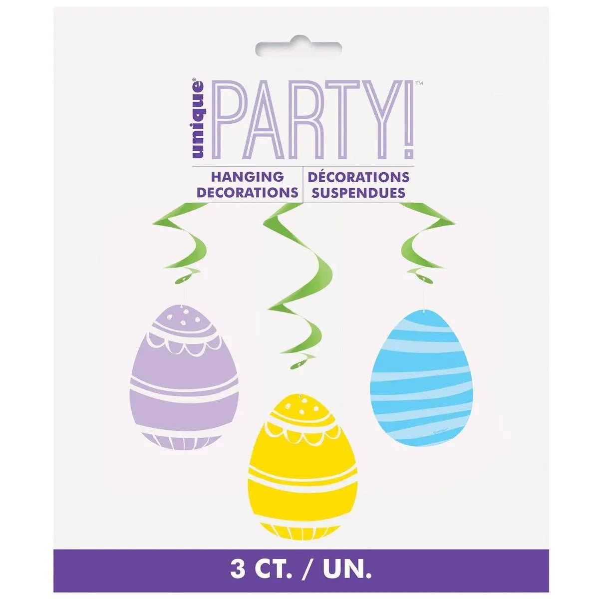 Easter Hanging Swirl Decorations 3pk - Party Owls