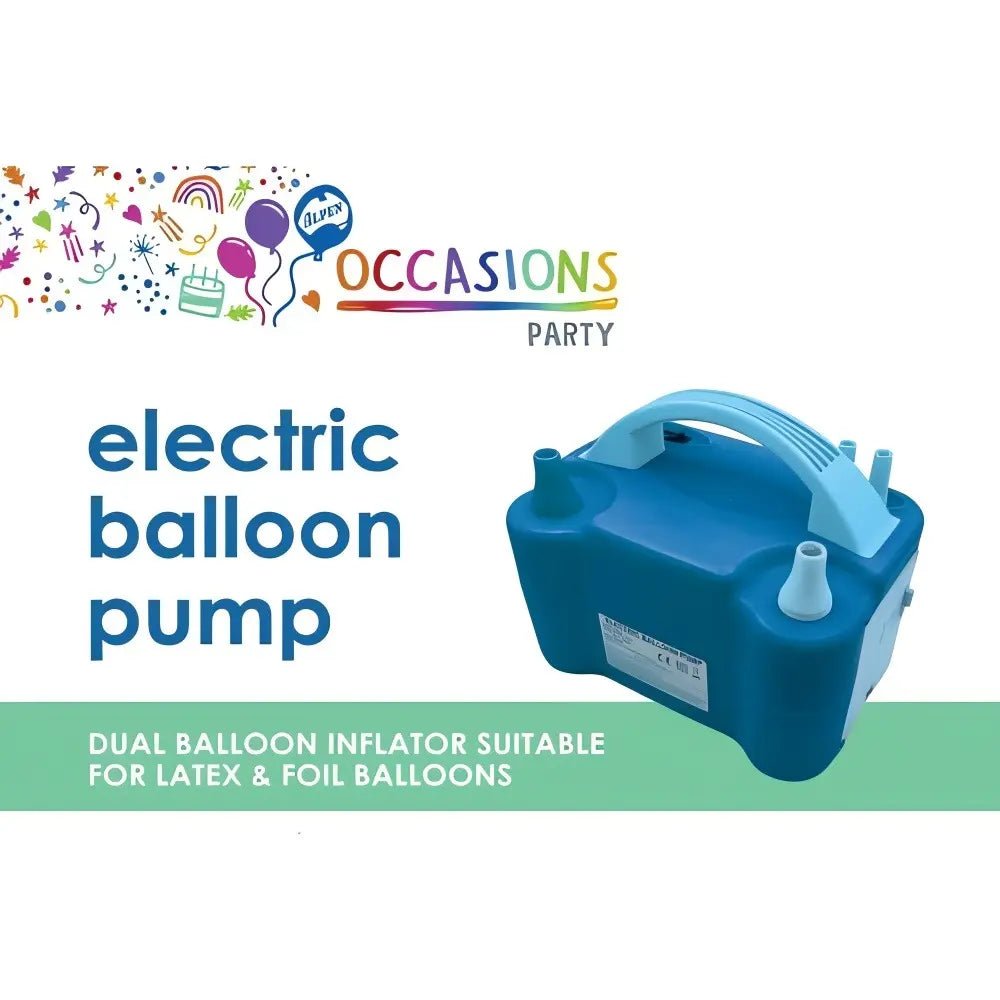 Electric Balloon Inflator Pump Twin Nozzle - Blue - Party Owls