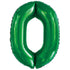 Emerald Green "0" Giant Numeral Foil Balloon 86CM (34") - Party Owls