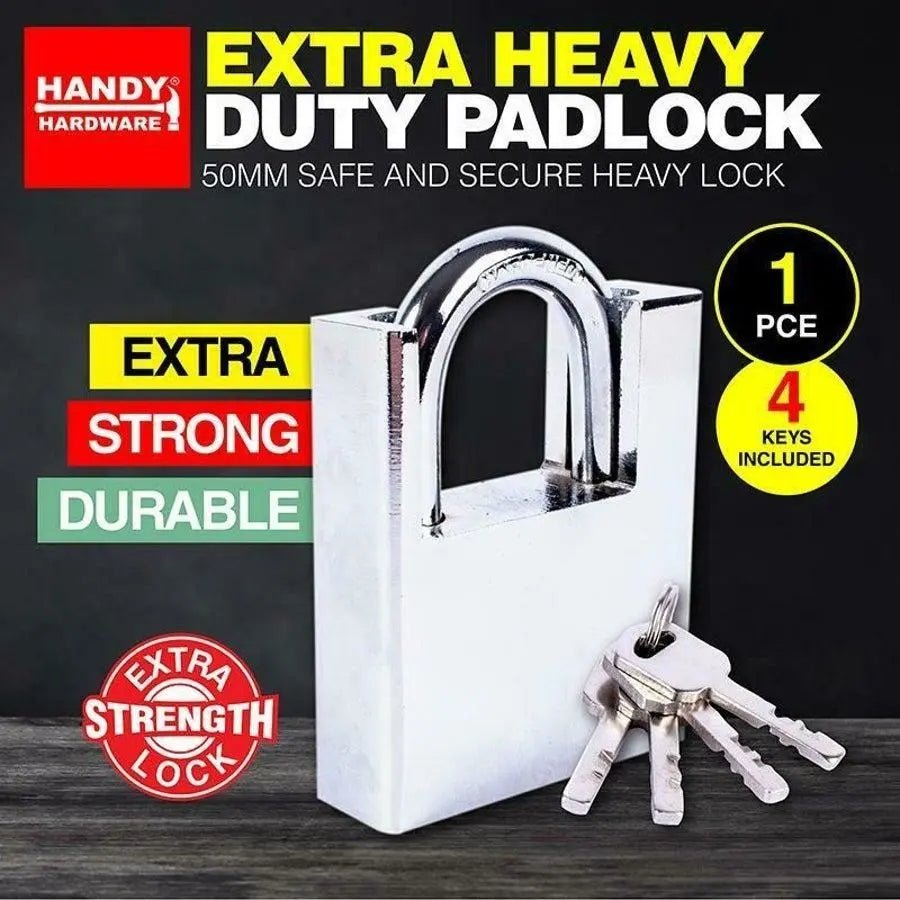 Extra Heavy Duty Padlock 50mm Includes 4 Keys - Party Owls