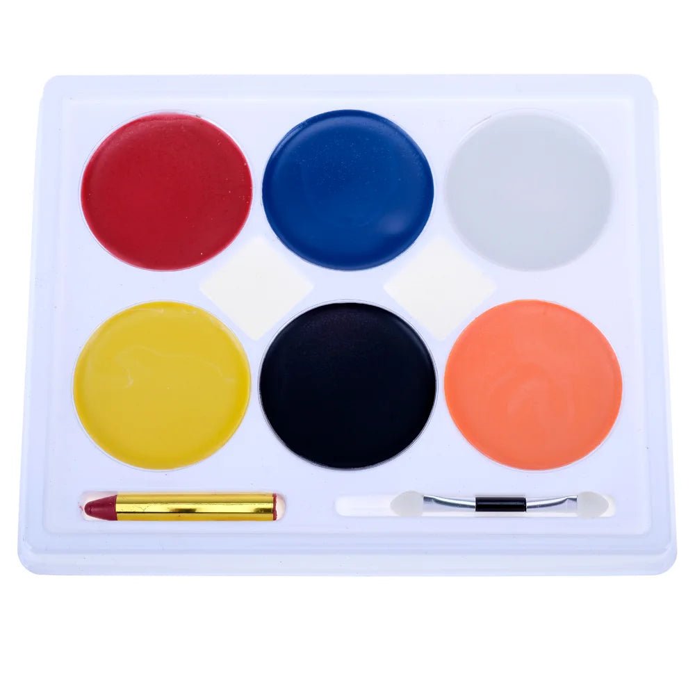 Face Paint Set 6 Colours, 2 Sponges, 1 Crayon - Party Owls