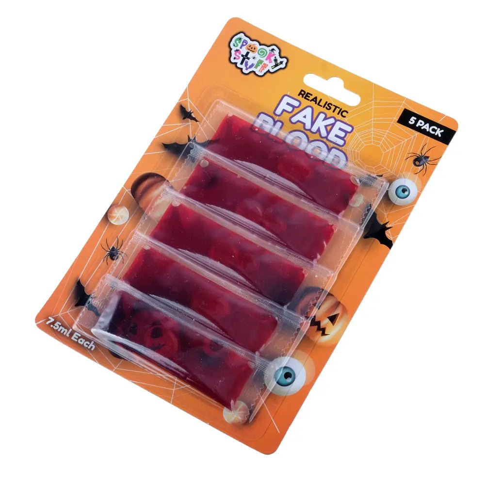 Fake Blood 5pcs 37.5ml Disposable Packs Halloween - Party Owls
