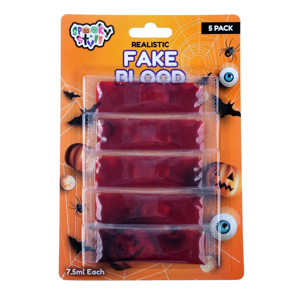 Fake Blood 5pcs 37.5ml Disposable Packs Halloween - Party Owls
