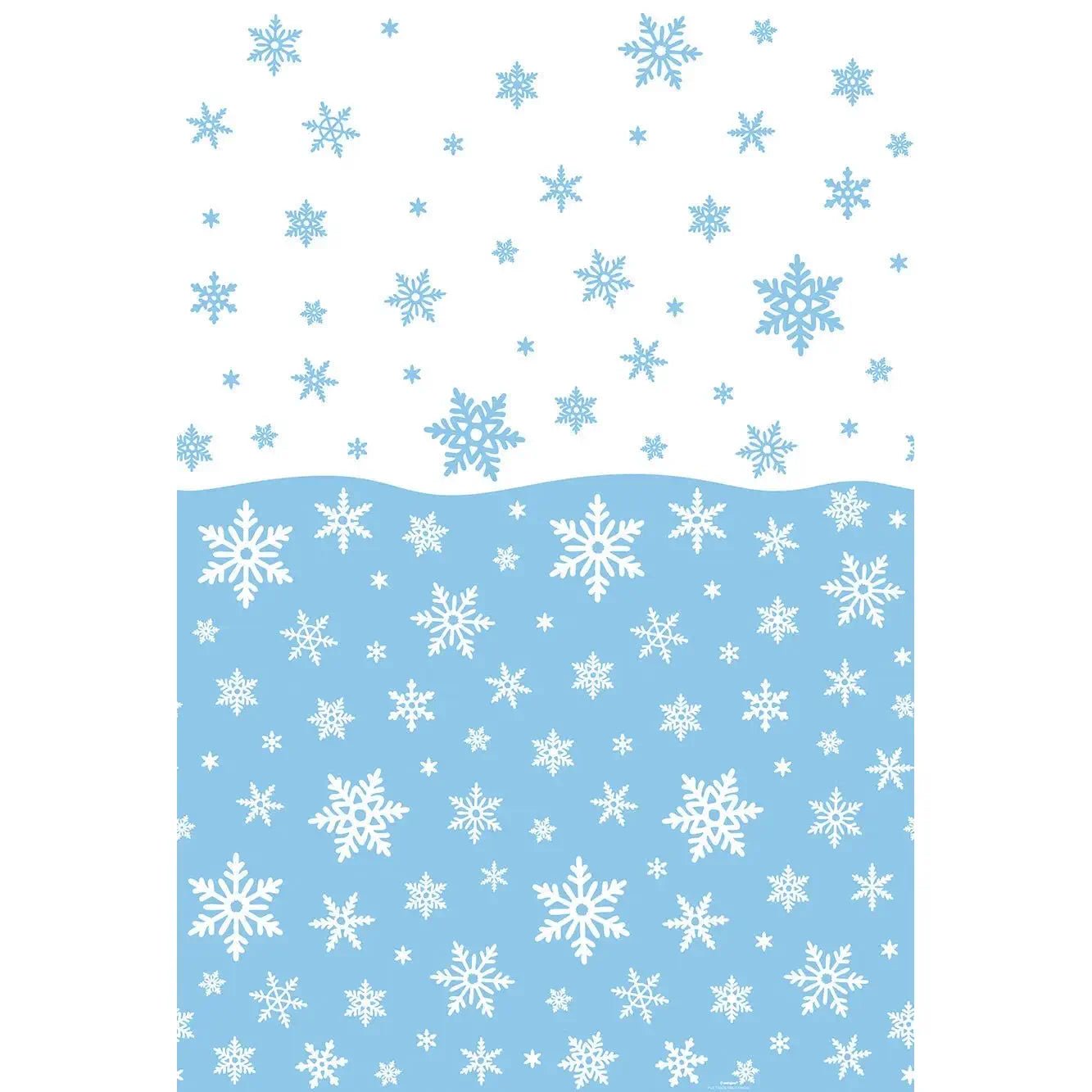 Frozen Snowflakes Plastic Table Cover 137cm x 213cm - Party Owls