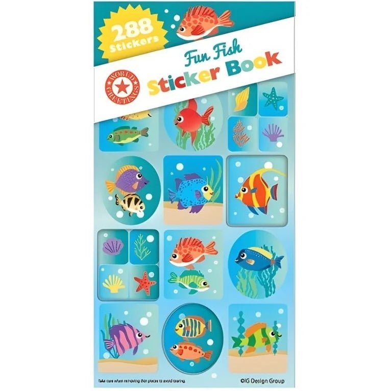 Fun Fishes Sticker Book 288pcs (12 Sheets) - Party Owls