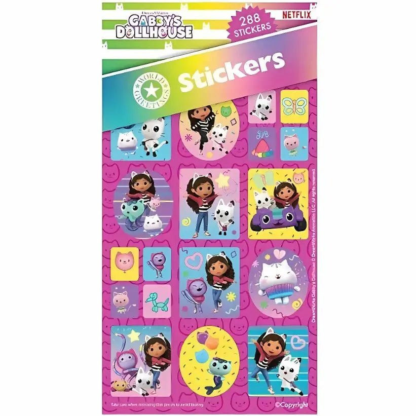 Gabby's Dollhouse Sticker Book 288pk (12 Sheets) - Party Owls