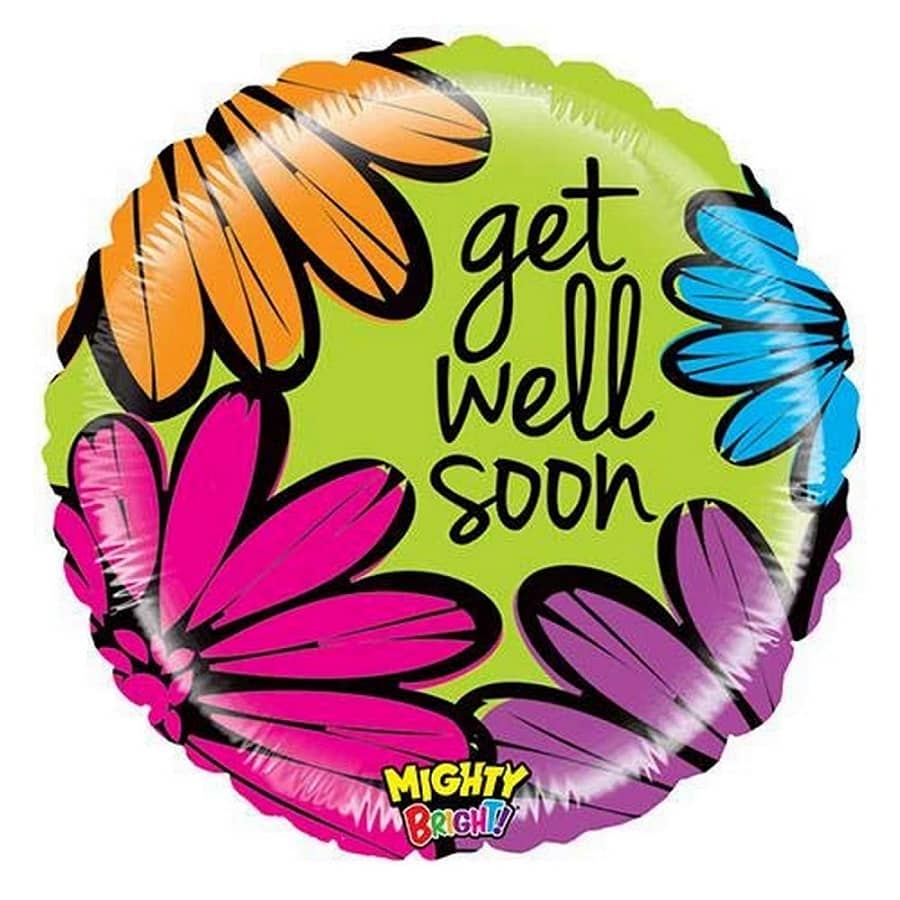 Premioloon Palloncino in foil Get well soon - Dotty & Flower - vuoto (1 x Premioloon Palloncino in foil Get well soon - Dotty & Flower - vuoto (1 x