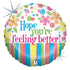 Get Well Soon Holographic Foil Balloon 45cm (18") - Party Owls