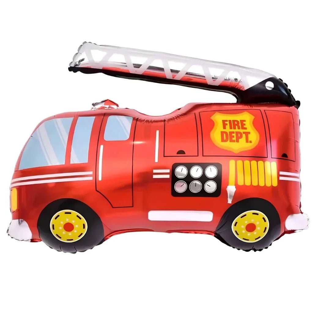 Giant Fire Truck Foil Balloon 80cm (31.5") - Party Owls