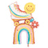 Giant Rainbow & Roller Skate Foil Balloon 101cm (40") - Party Owls