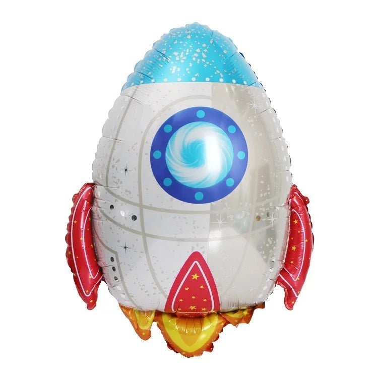 Giant Space Rocket Foil Balloon 75cm (29.5") - Party Owls