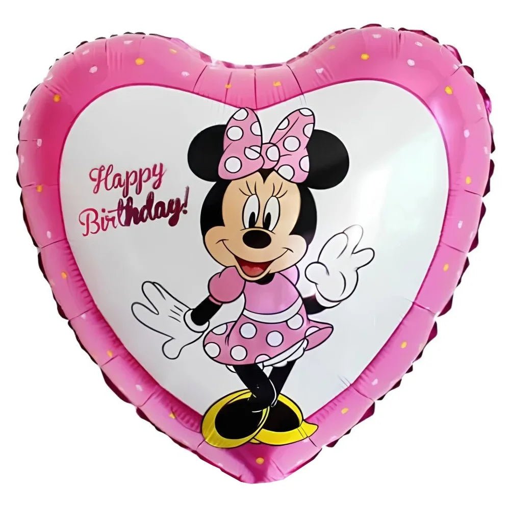 Girl Cartoon Mouse Foil Balloon 45cm (18") Heart Shape - Party Owls