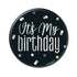 Glitz Black Birthday Badge 7.6cm (3") - It's My Birthday - Party Owls