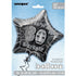 Glitz Black & Silver 30th Birthday Star Foil Balloon 50cm (20") - Party Owls