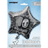 Glitz Black & Silver 40th Birthday Star Foil Balloon 50cm (20") - Party Owls