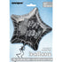 Glitz Black & Silver Happy Birthday Star Foil Balloon 50cm (20") - Party Owls