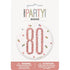Glitz Rose Gold Birthday Badge 7.6cm (3") - 80th - Party Owls