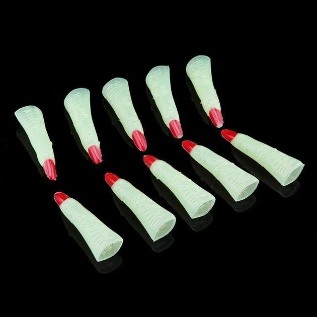 Glow In The Dark Wicked Long Witch Nails - Party Owls