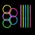 Glow Sticks 540pk (36 Tubes) Glow In The Dark Party Multi - colour - Party Owls