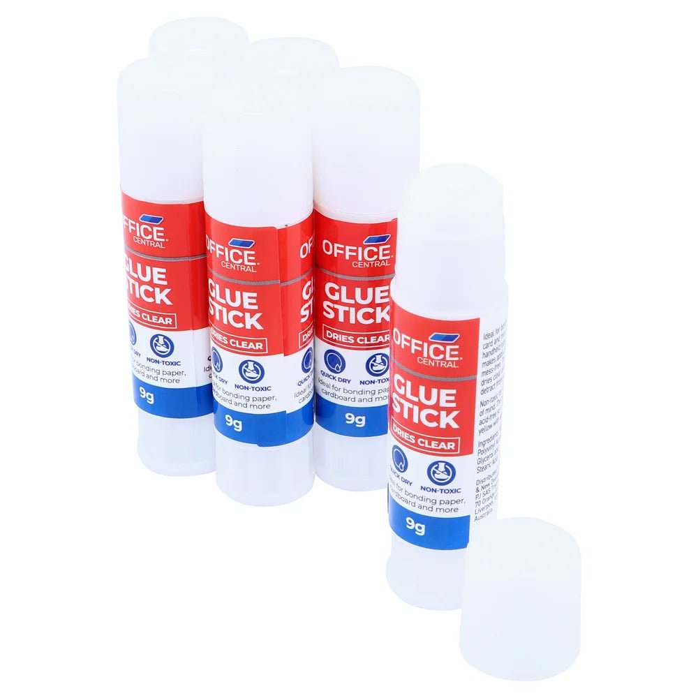 Glue Sticks 6pcs 8cm x 2cm Dries Clear - Party Owls