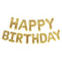 Gold "Happy Birthday" Foil Letter Balloons Banner Kit 40cm (16") - Party Owls