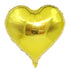 Gold Heart Shape Foil Balloon 45cm (18") - Party Owls