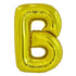 Gold Letter B Giant Alphabet Foil Balloon 86CM (34") - Party Owls