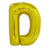 Gold Letter D Giant Alphabet Foil Balloon 86CM (34") - Party Owls
