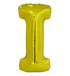 Gold Letter I Giant Alphabet Foil Balloon 86CM (34") - Party Owls