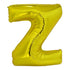 Gold Letter Z Giant Alphabet Foil Balloon 86CM (34") - Party Owls
