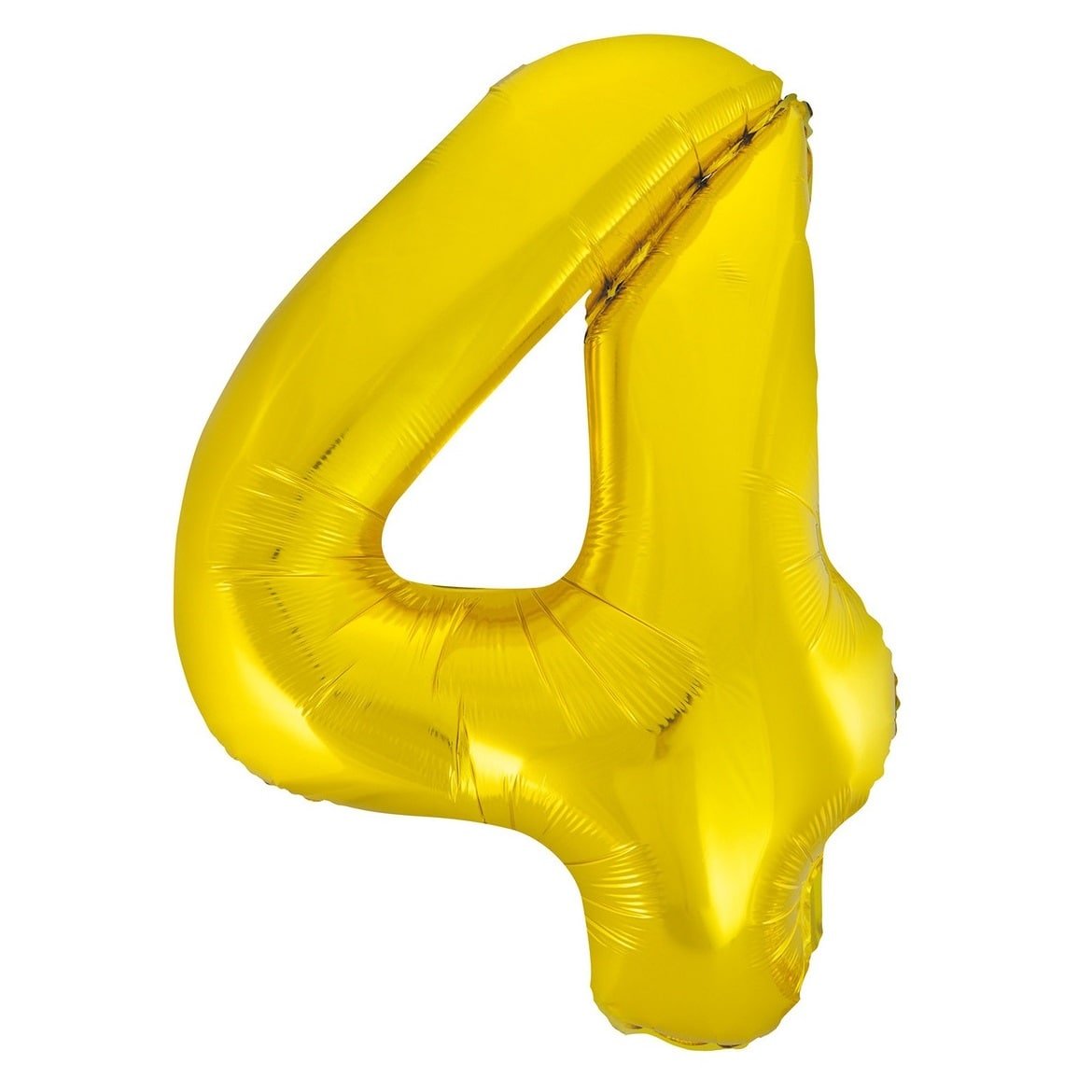 Gold Number 4 Giant Numeral Foil Balloon 86CM (34") - Party Owls