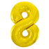 Gold Number 8 Giant Numeral Foil Balloon 86CM (34") - Party Owls