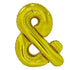 Gold Sign "&" Giant Alphabet Foil Balloon 86CM (34") - Party Owls